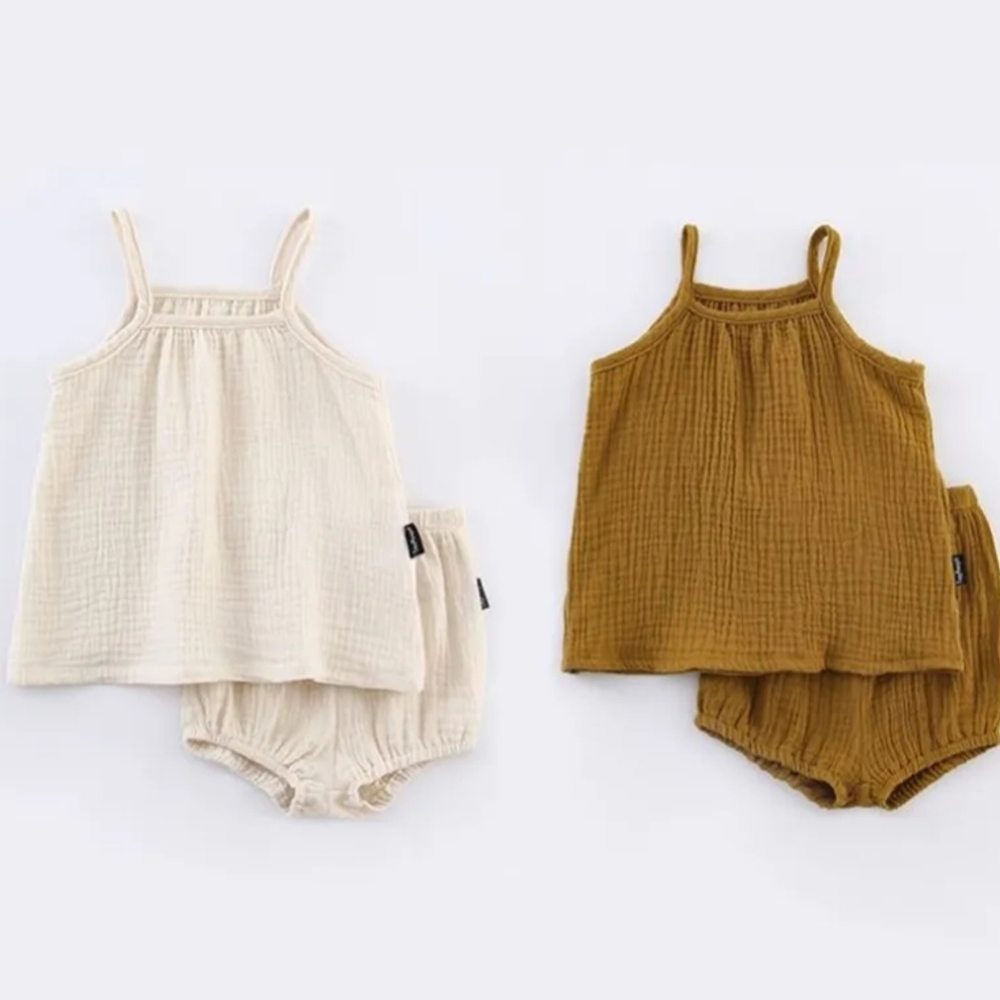 Summer Sleeveless Girls Set 2 Piece